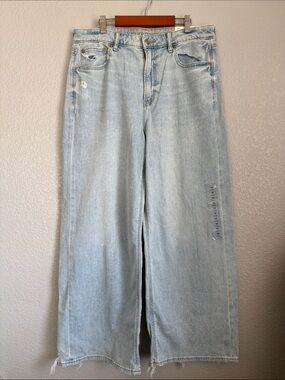 American Eagle Outfitters Light Blue Wide Leg Jeans